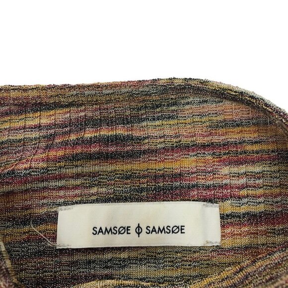 Samsoe Samsoe Size S Lydia Ribbed Knit‎ Midi Sweater Dress Multicolor A-Line - Picture 11 of 12